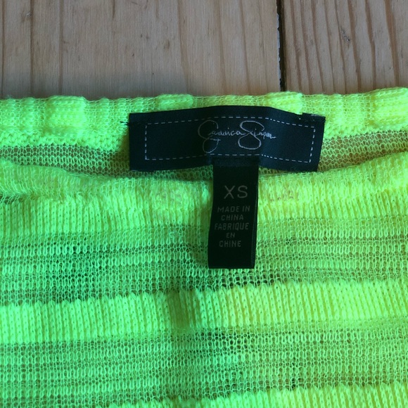 Neon 👠yellow JS top NWOT - Picture 2 of 6